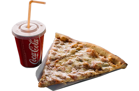 Parče pizze i Coca Cola